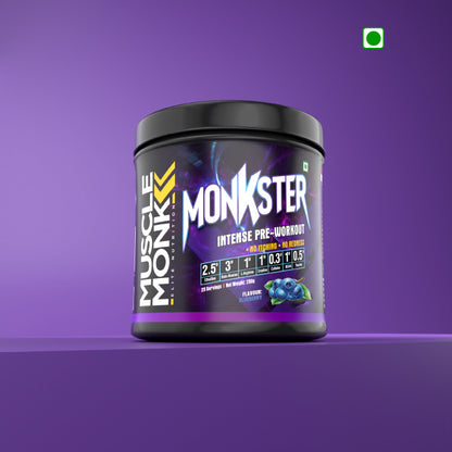 Monkster Pre-Workout - 300 Gram (30 Servings)(BlueBerry)