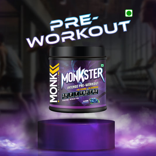 Monkster Pre-Workout - 300 Gram (30 Servings)(Blueberry)