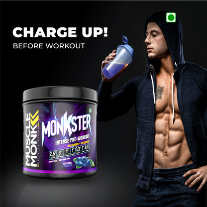 Monkster Pre-Workout - 300 Gram (30 Servings)(BlueBerry)